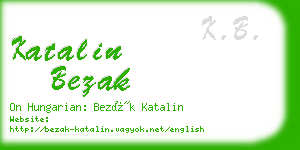 katalin bezak business card